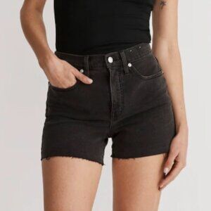 Madewell Curvy High Rise Black Denim Shorts - sz 29
